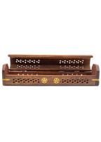 Pentacle Brass Inlay Coffin Incense Burner