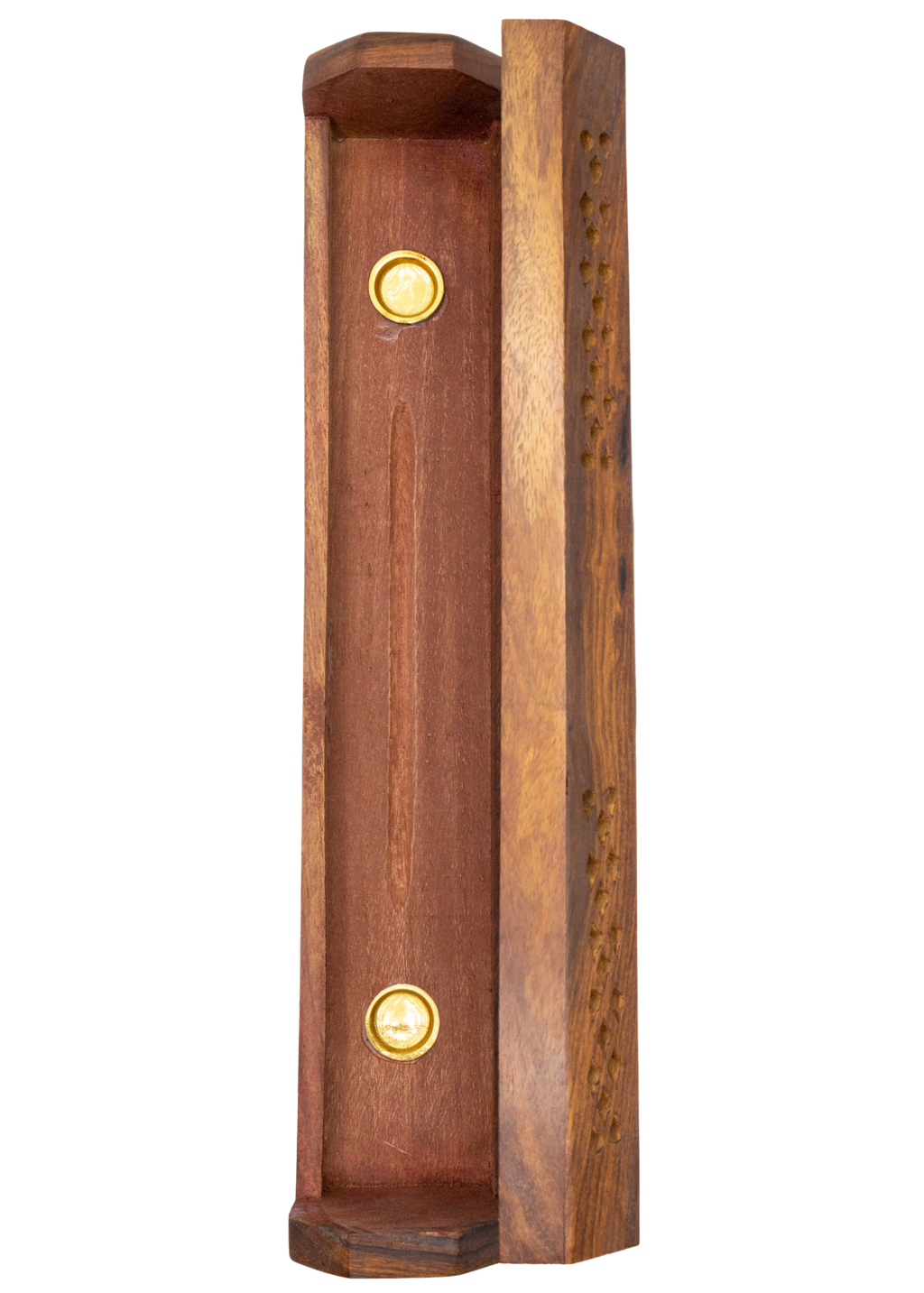 Pentacle Brass Inlay Coffin Incense Burner