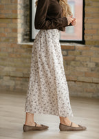 Braylyn Brown Floral Midi Skirt - FINAL SALE