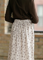 Braylyn Brown Floral Midi Skirt - FINAL SALE