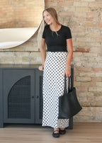 Braylyn Polka Dot Maxi Skirt