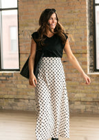 Braylyn Polka Dot Maxi Skirt