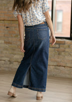 Bria Dark Wash Denim Maxi Skirt - FINAL SALE