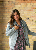 Brinx Light Wash Oversized Denim Jacket