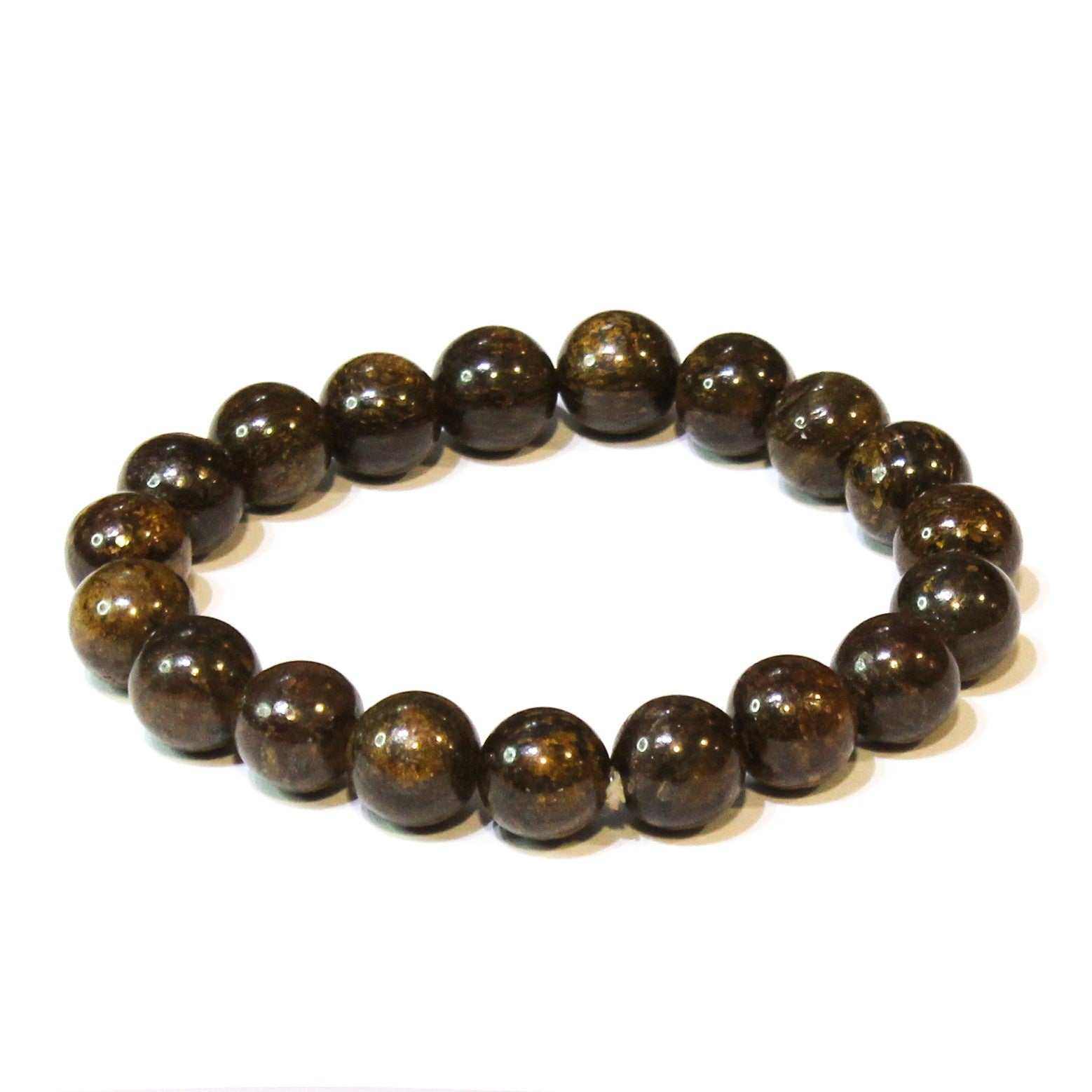 Bronzite Round Bead Bracelet