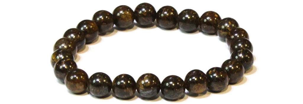 Bronzite Round Bead Bracelet