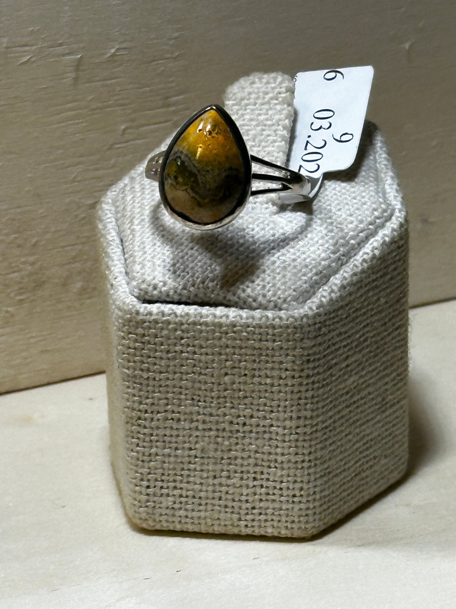 Bumblebee Jasper Ring Size 9 (03.2026)