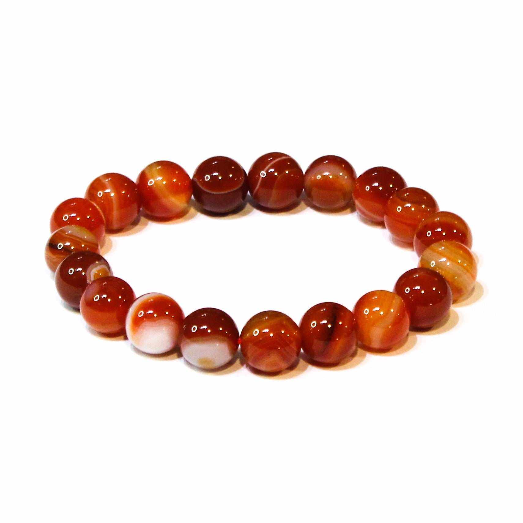 Carnelian Round Bead Bracelet - The Artist's Stone