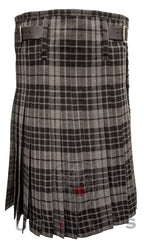 Traditional Kilt – Standard 4–5 Yard Wool, Gray Watch