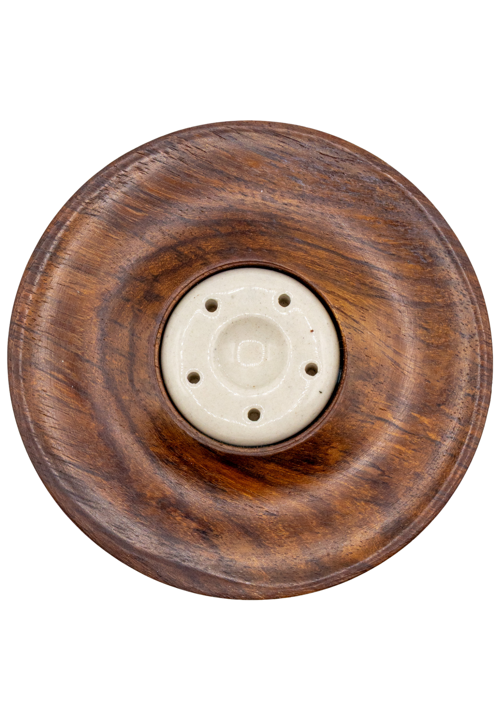 Ceramic & Wood Cone - Stick Incense Burner