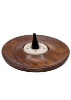 Ceramic & Wood Cone - Stick Incense Burner