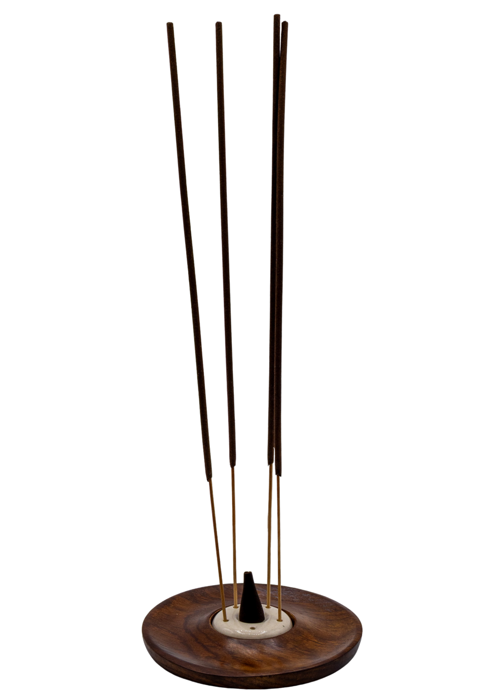 Ceramic & Wood Cone - Stick Incense Burner