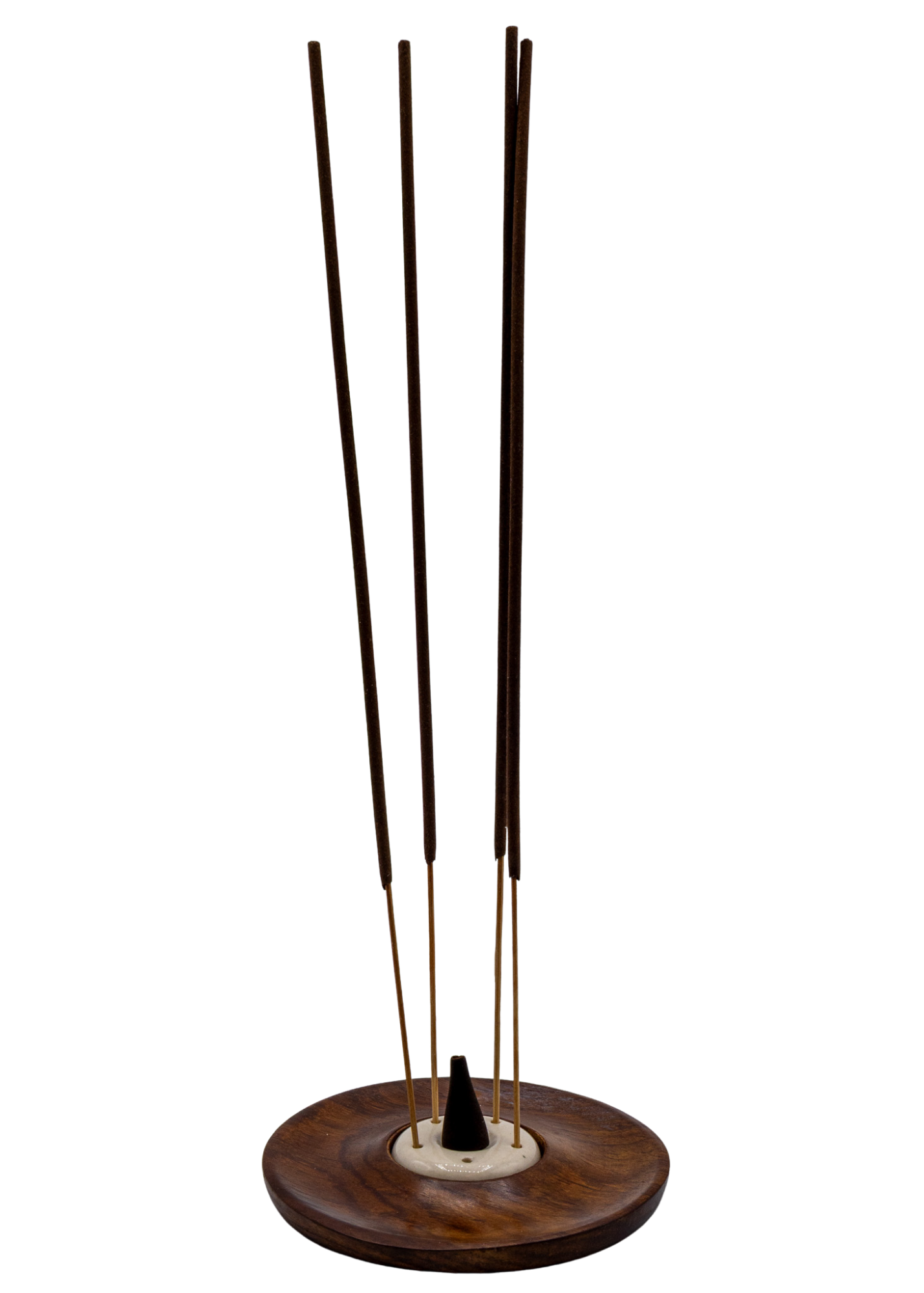 Ceramic & Wood Cone - Stick Incense Burner