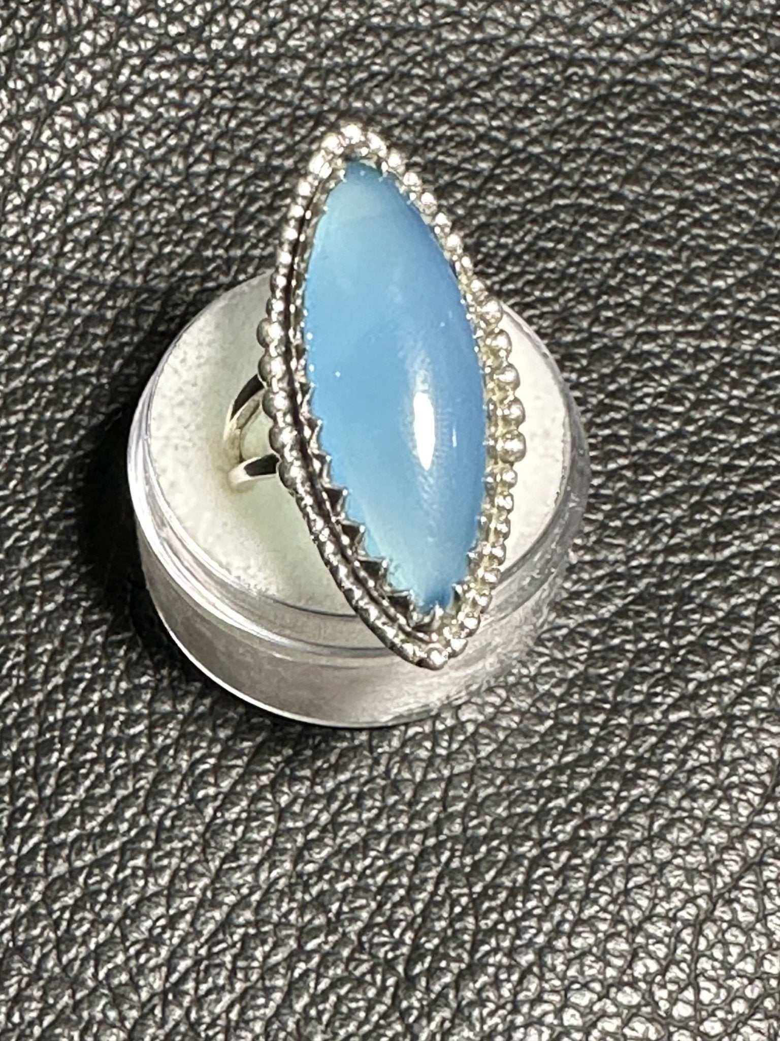 Chalcedony Ring Size 6 "Infinite Blue"