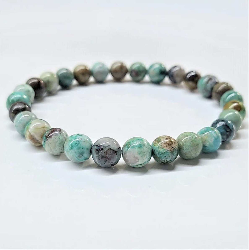 Chrysocolla Round Bead Bracelet - The Peace Stone