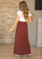 Clarise Rust Premium Knit Maxi Skirt - FINAL SALE
