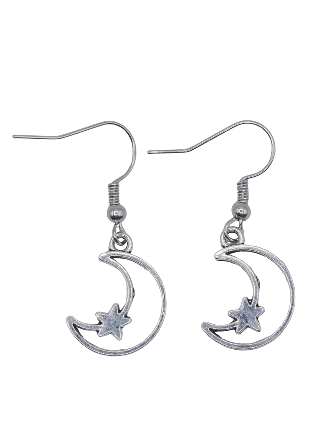 Crescent Moon & Star Earrings