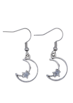 Crescent Moon & Star Earrings