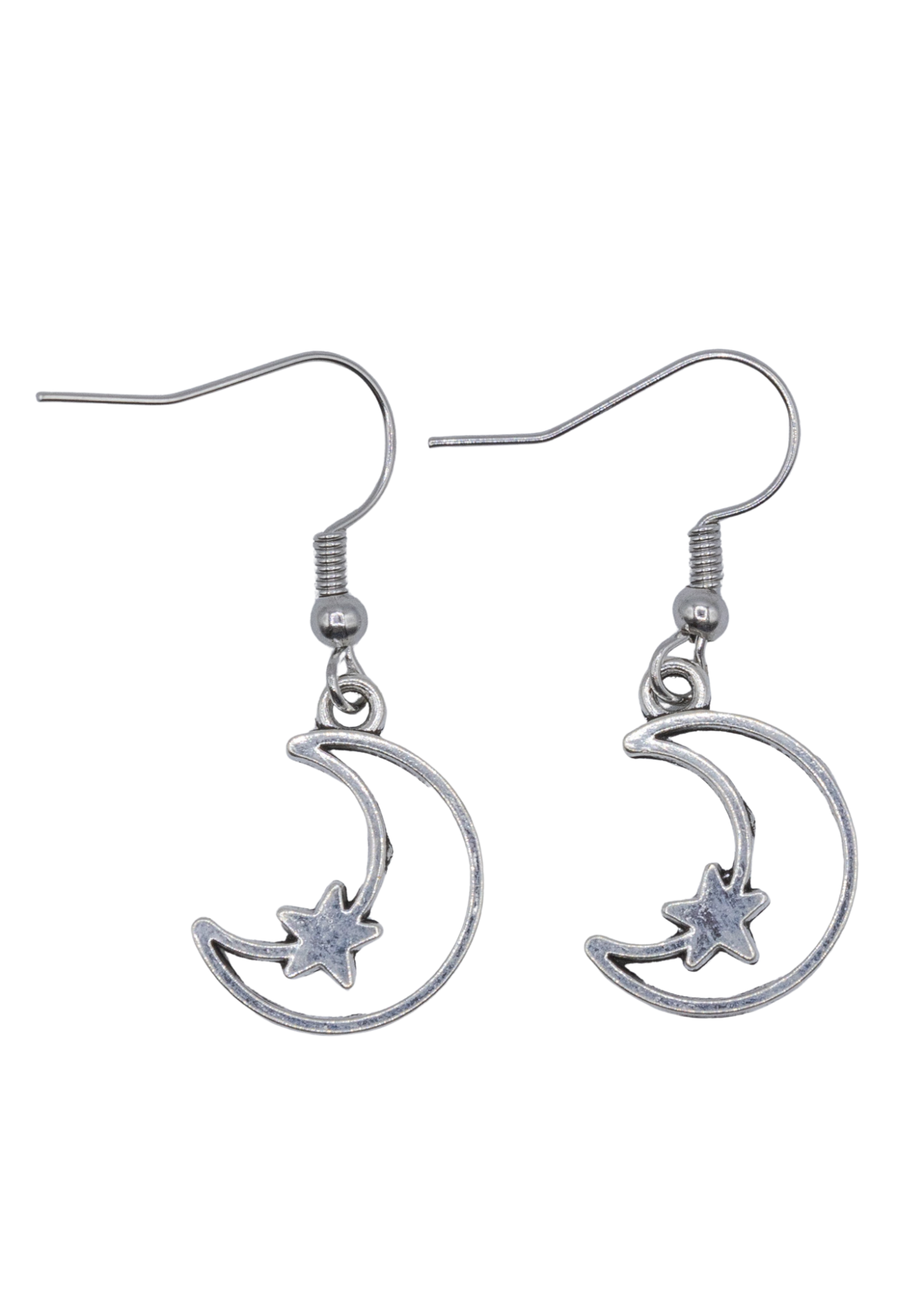 Crescent Moon & Star Earrings