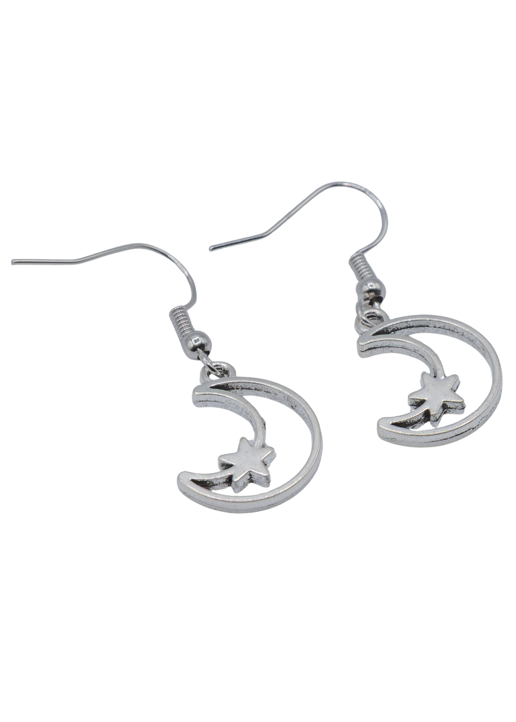Crescent Moon & Star Earrings