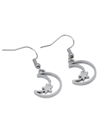 Crescent Moon & Star Earrings