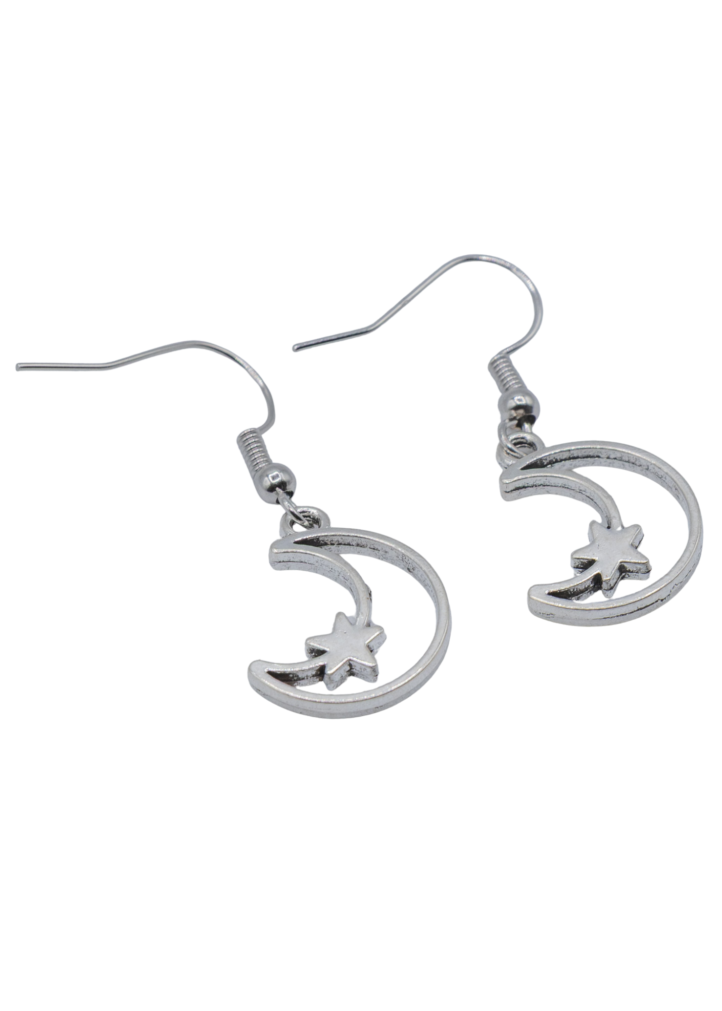 Crescent Moon & Star Earrings