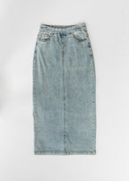 Donna Classic Wash Maxi Denim Skirt