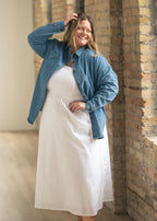 Eleanor White A-line Maxi Dress - FINAL SALE