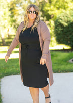 Essential Toffee Long + Soft Cardigan