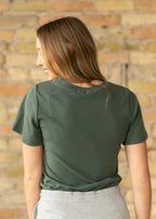 Essential Olive Flutter Sleeve Top
