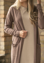 Essential Toffee Long + Soft Cardigan