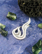 Flame Pendant, Handmade - 925 Sterling Silver