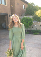 Flora Smocked Midi Dress