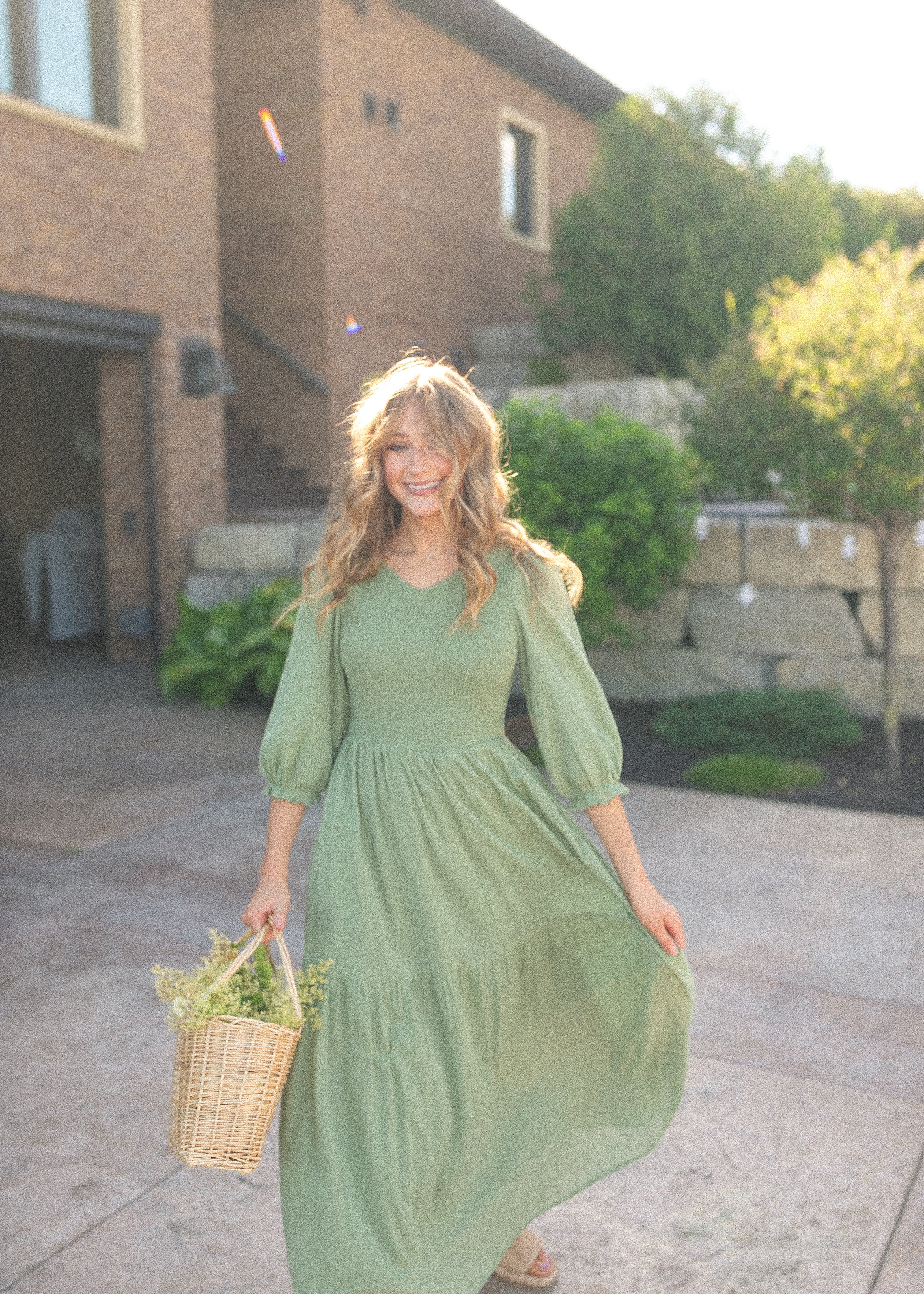 Flora Smocked Midi Dress