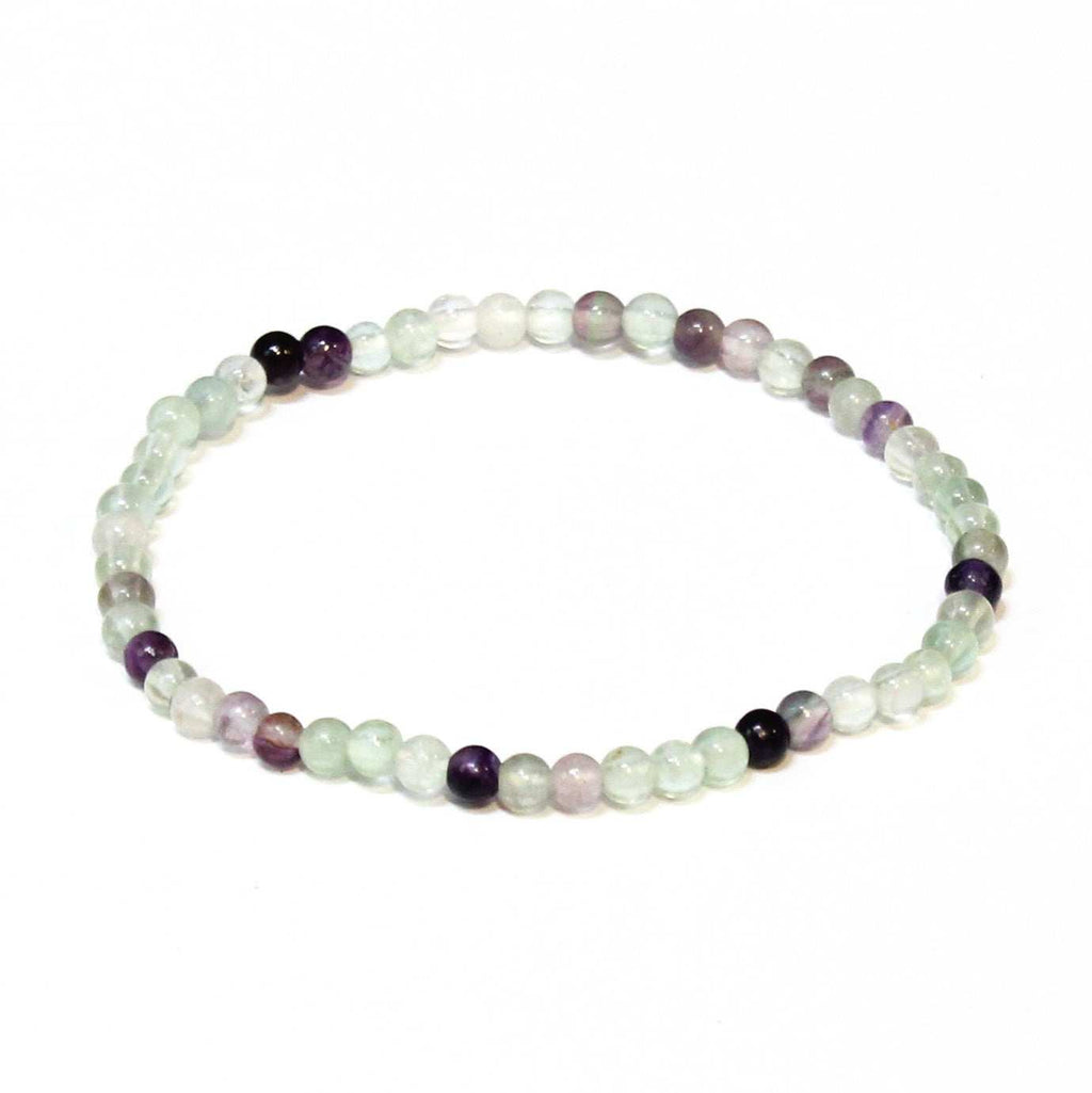 Fluorite Round Bead Bracelet - The Student's Stone