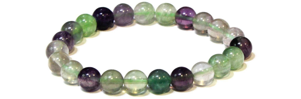 Fluorite Round Bead Bracelet - The Student's Stone