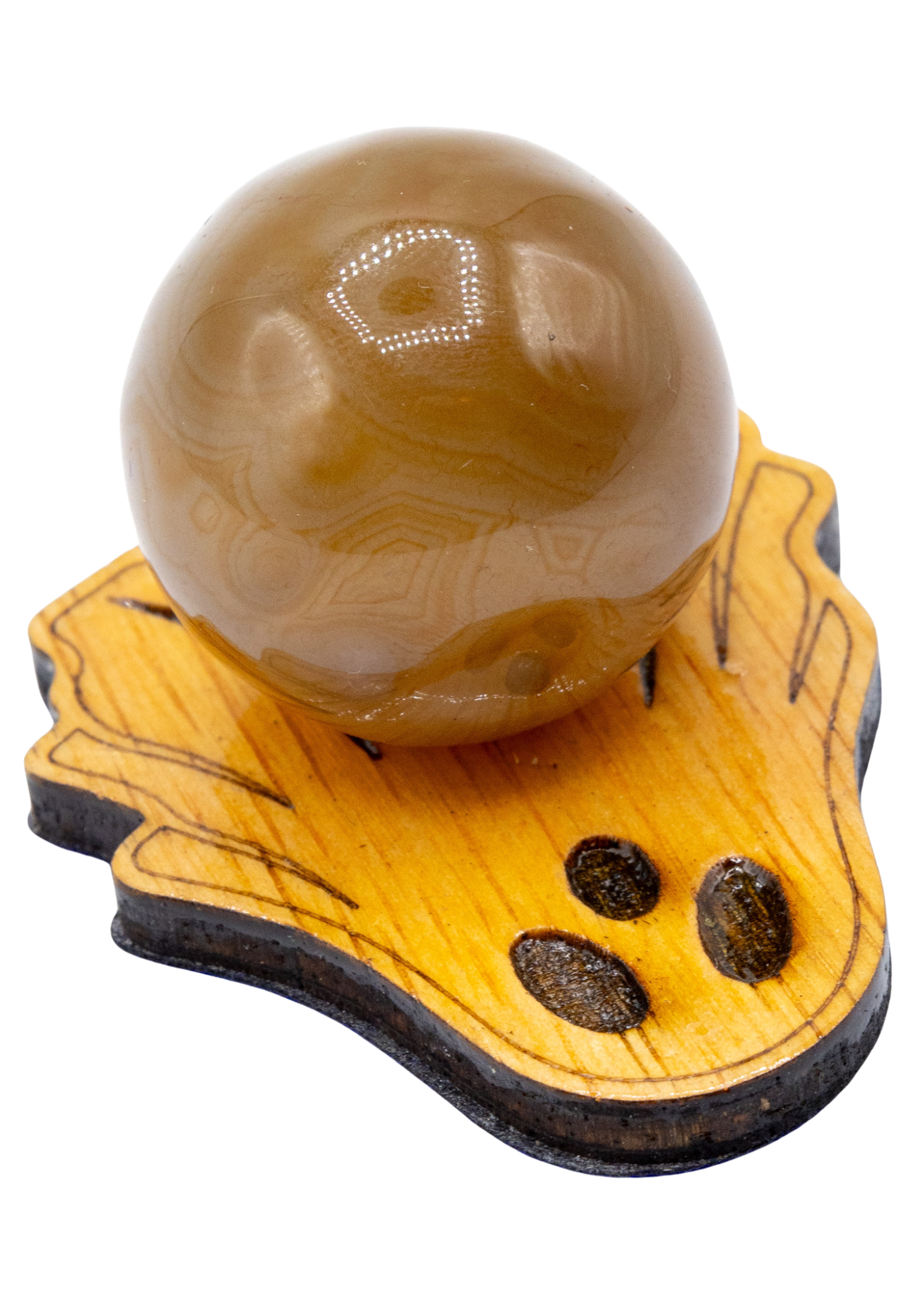 Ghost Wood Crystal Sphere Holder