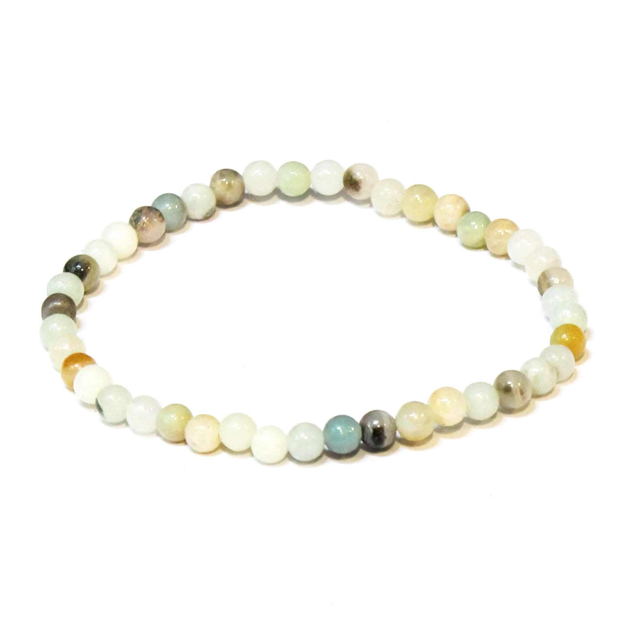 Amazonite Round Bead Bracelet 4mm - Calming Truth