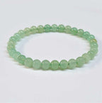 Green Aventurine Round Bead Bracelet - Stone of Opportunity
