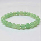 Green Aventurine Round Bead Bracelet - Stone of Opportunity