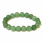 Green Aventurine Round Bead Bracelet - Stone of Opportunity