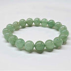 Green Aventurine Round Bead Bracelet - Stone of Opportunity