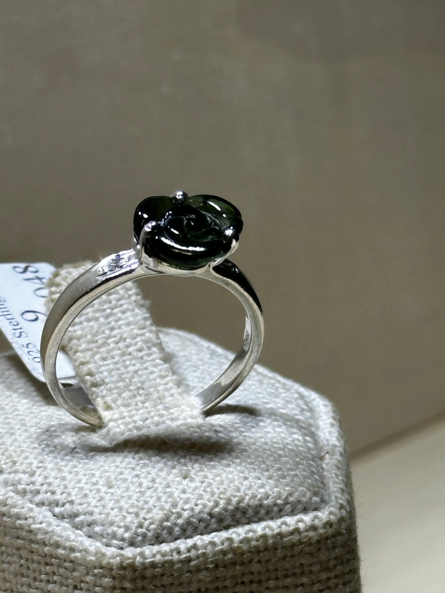 Green Tourmaline Flower Ring (03.0048)