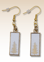 Gold Pine Tree Earrings