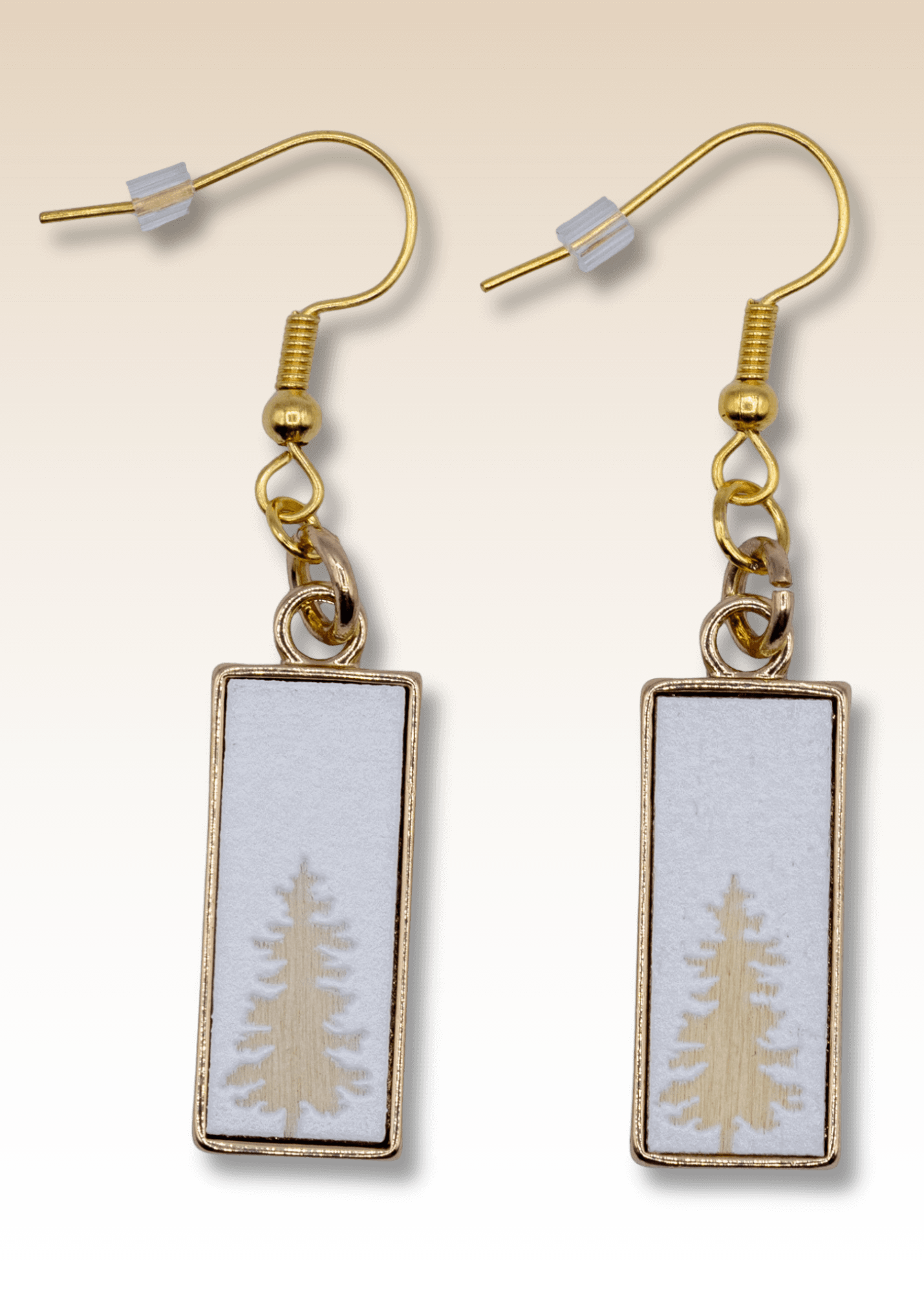 Gold Pine Tree Earrings
