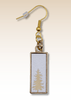 Gold Pine Tree Earrings