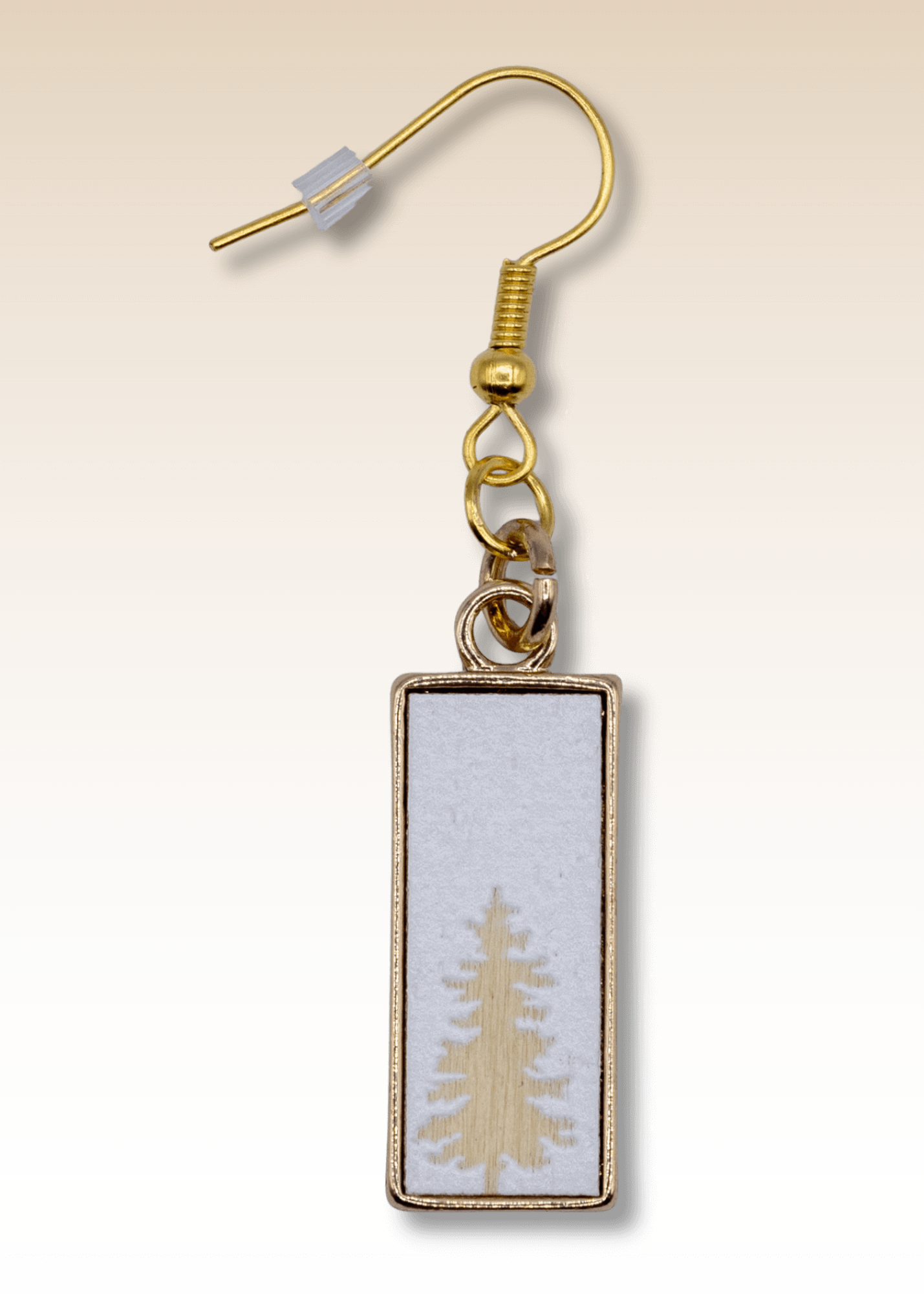 Gold Pine Tree Earrings