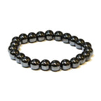 Hematite Round Bead Bracelet