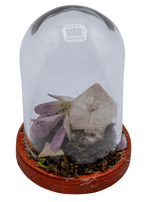 Hematoid Crystal Terrarium in Glass Dome