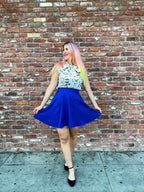 Royal Blue Skater Skirt